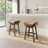 Counter Height Bar Stools Set Of 6 For Kitchen Counter Farmhouse Modern Barstools With Faux Leather Upholstered Backless Seat And Metal Legs 24 Inch Bar Chairs-908227703