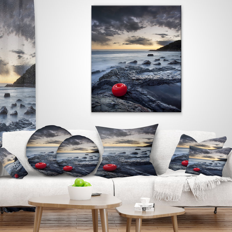 Coussin Dark Sunset at Livorno, 18 po x 18 po, Coussin décoratif