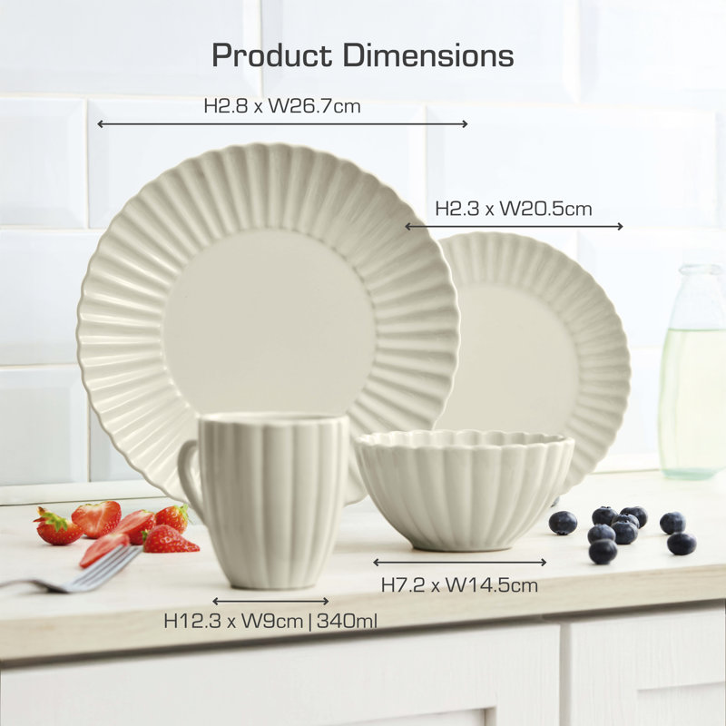 Stoneware Dinnerware - Service for 4
