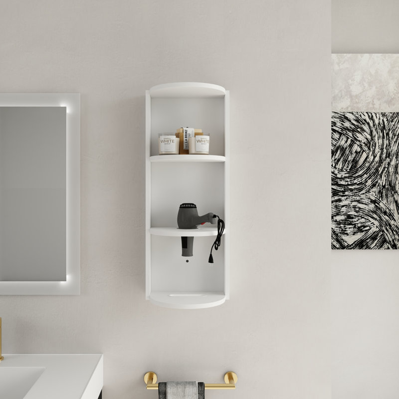 Bathroom Wall-Mounted Storage Rack, Float Mounting Design