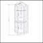 Vitrine de coin lumineuse avec portes et tablettes en verre trempé - Vitrine élégante en cerisier avec ampoule pour le décor du salon et de la chambre à coucher - Cerisier