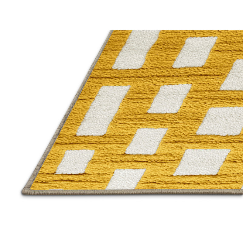 Tapis brun treillis lavable à la machine, Rectangle 7 pi x 9 pi