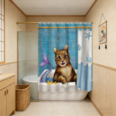 Rideau de douche 3D 3D avec crochet 12 pièces