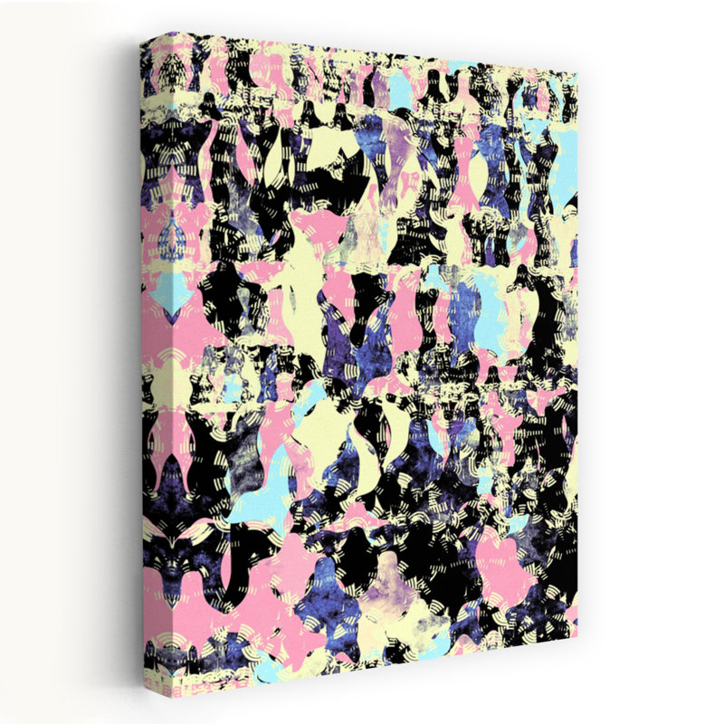 Art contemporain contemporain abstrait géométrique, H 18 po x l 12 po