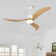 52 In. 3 Reversible Blades Adjust Height Ceiling Fan With Dimmable Led Light & Remote Control