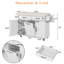 Îlot de cuisine avec armoire de rangement pour poubelle, chariot de cuisine avec abattant, étagère à épices