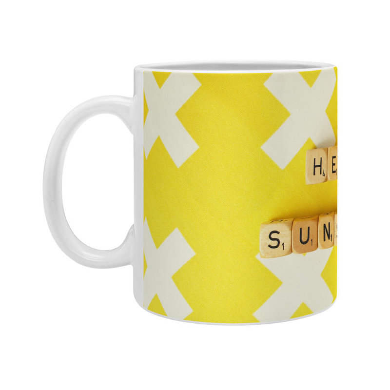 Grande tasse à café hello soleil scrabble