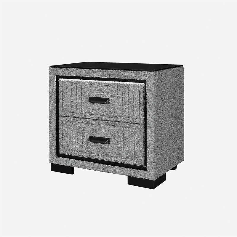 Table de chevet gris Isaiah