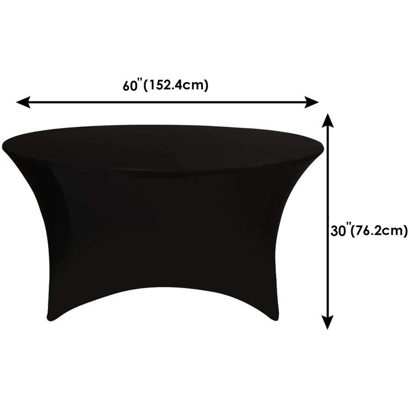 Ifiye Round Solid Colour Tablecloth, Black