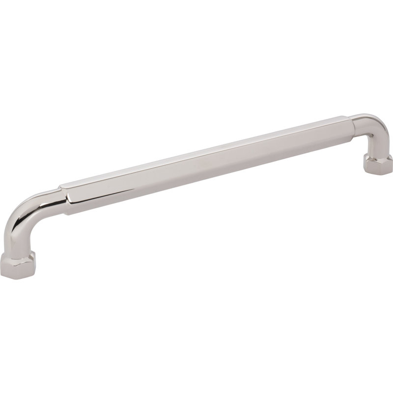 Dustin Appliance Pull, Polished Nickel, 12" Center To Center