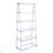 White and Chrome Bookshelf with 6 Shelves-1238548438