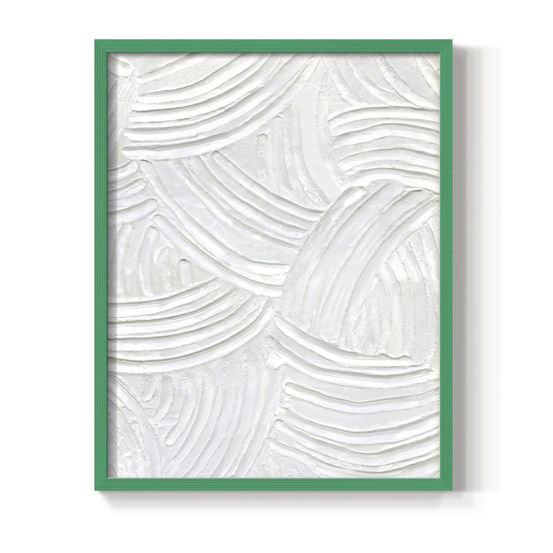 Sandstone Grooves I, reproduction encadrée - bois massif, Vert, H 10 po x l 8 po