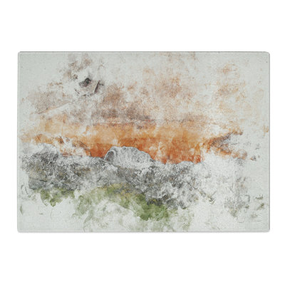 Aberdeen Beach in Scotland Watercolour Chopping Board