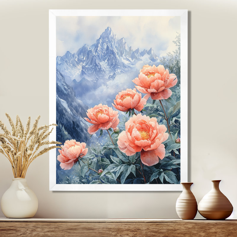 Giachetti - Floral Canvas Prints, H 40 po x l 30 po, Reproduction encadrée d'une seule photo, Blanc