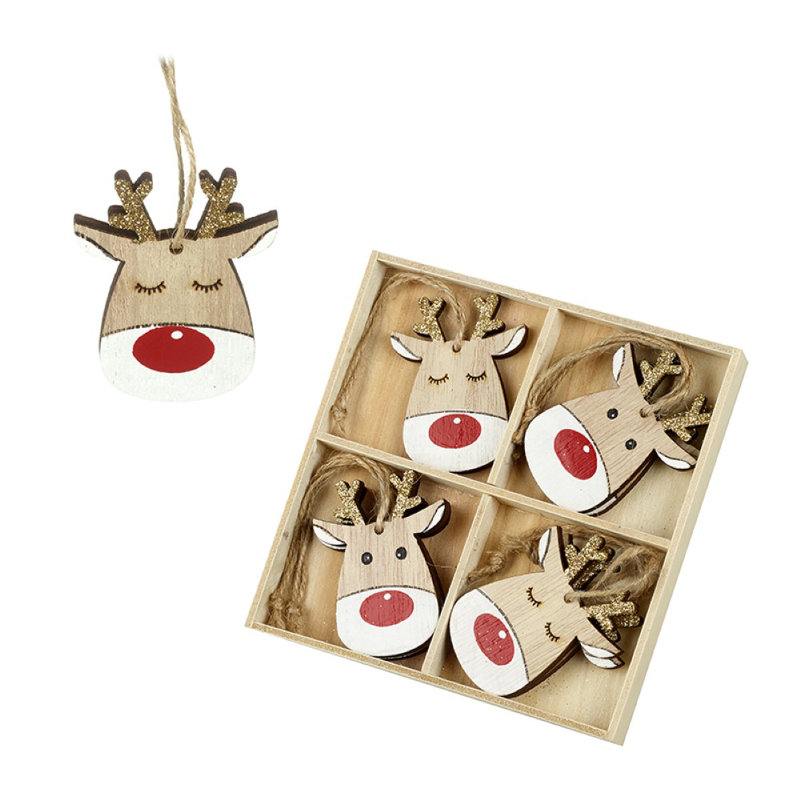 13cm Wood Holiday Shaped Ornament