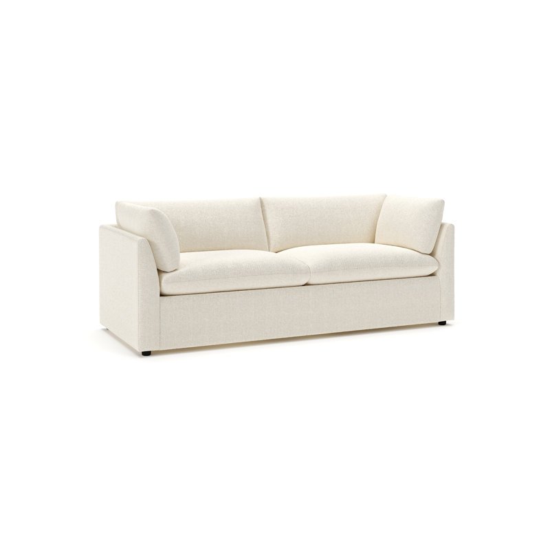 Canapé rembourré 86 po Kallie, Tissu performance bouclé Davis Pearl