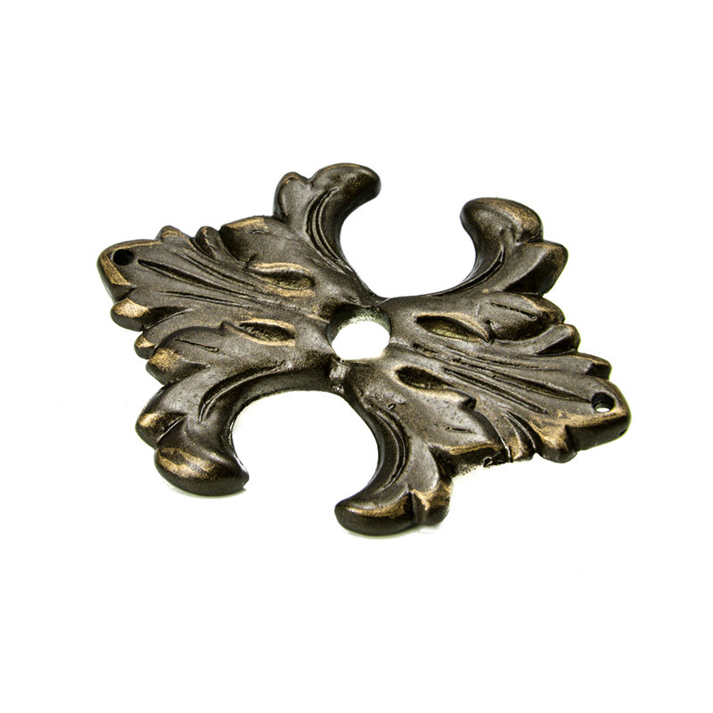 Écusson Acanthus moyen de style Renaissance, Laiton antique