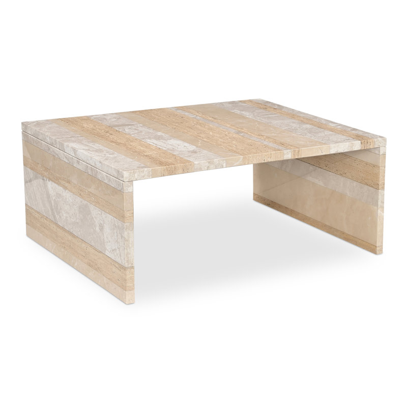 Table basse Kelly, Beige / crème / cannelle