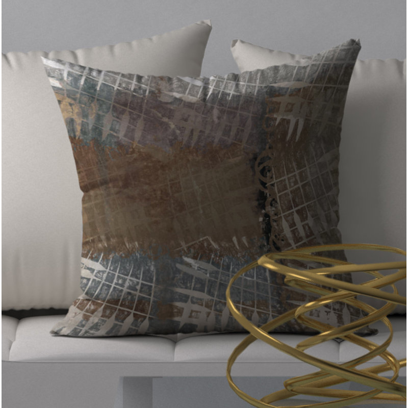 Abstract Throw Pillow, 24" H x 24" W