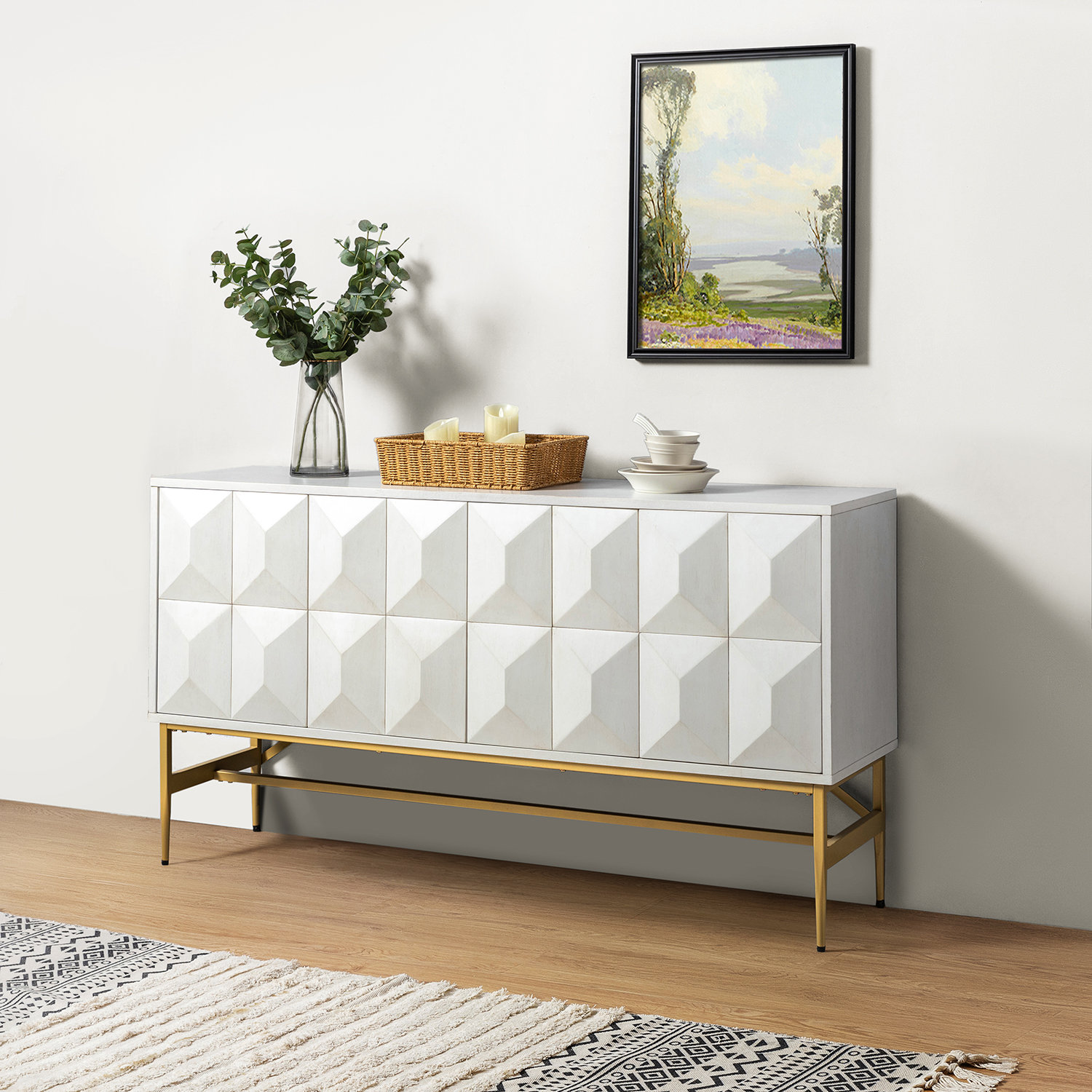 Willa Arlo™ Interiors Shay 60'' Storage Sideboard And Buffet With Metal 