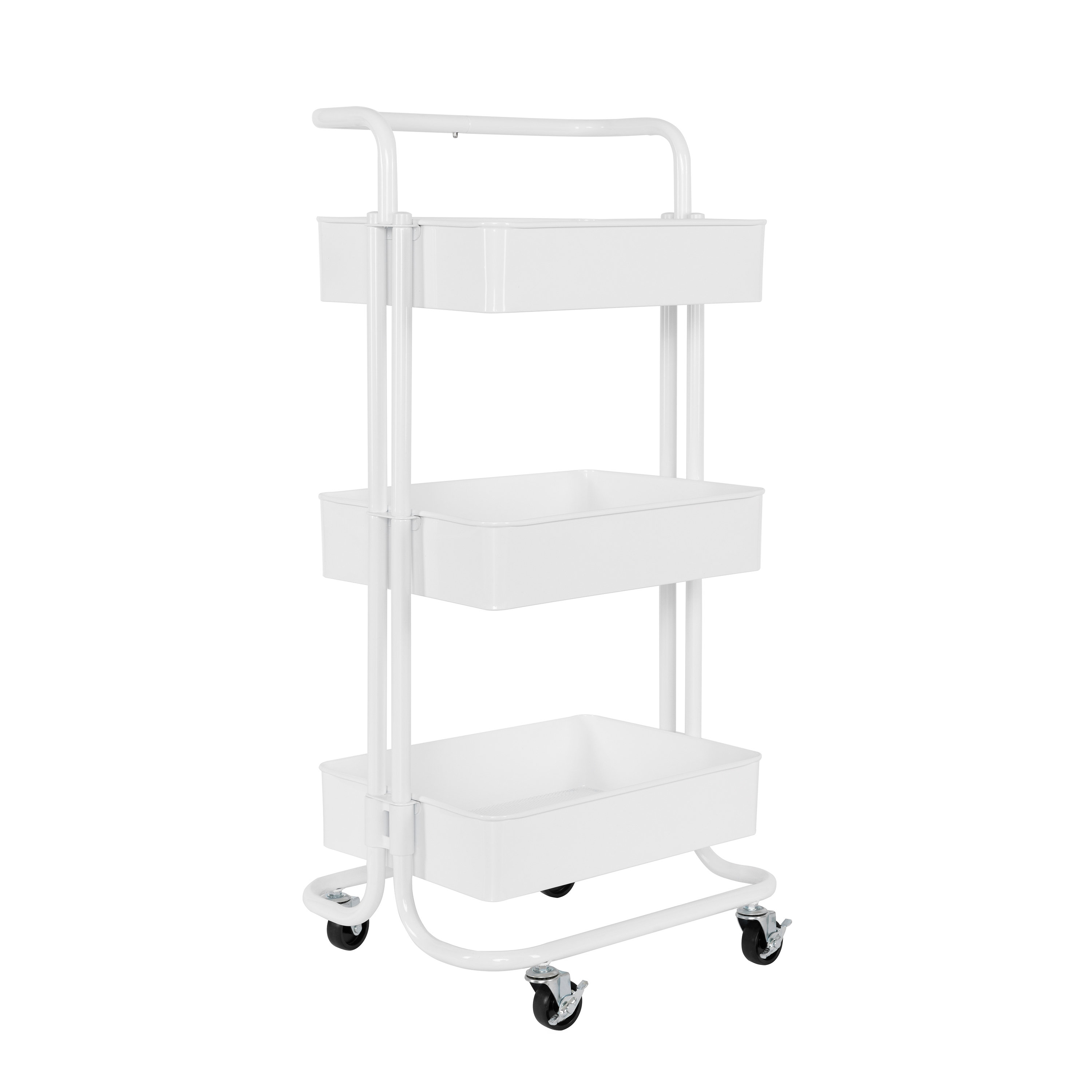 Seville Classics 3-Tier Steel Utility Cart with Wheels & Reviews | Wayfair