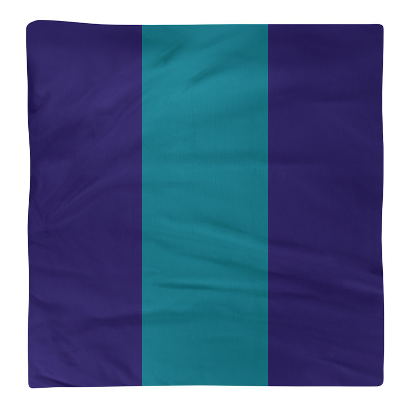 Charlotte Striped Square Napkin, 22" W x 22" L, Dark Purple/Teal/Dark Purple, Polyester