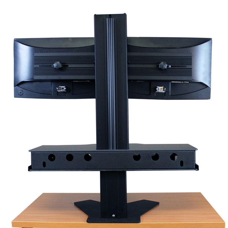 Support pour bureau 2 écrans à hauteur ajustable Hover Helium, Noir