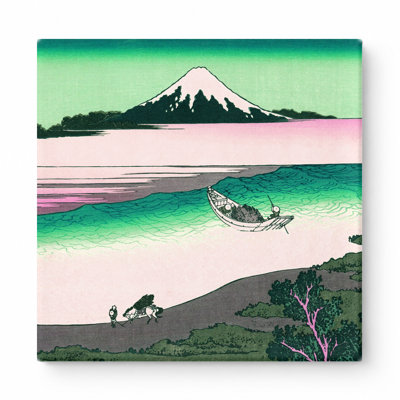 «Tama River in Musashi Province» (1831) - art mural carré sur toile