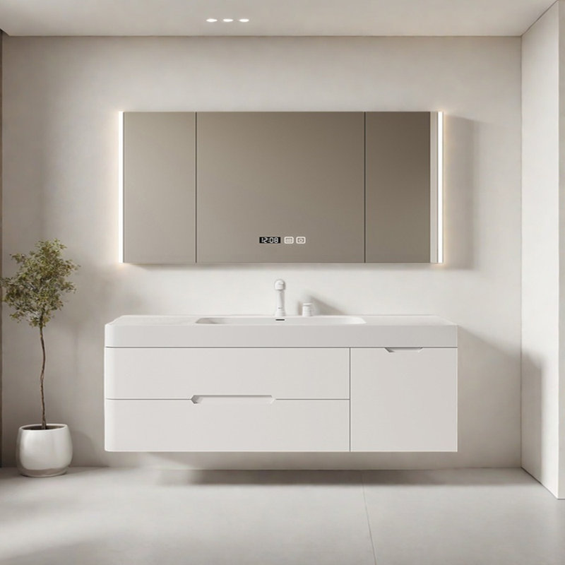 Armoire de salle de bain moderne, simple et légère de luxe, H 19,6 po x l 59 po x P 21,6 po