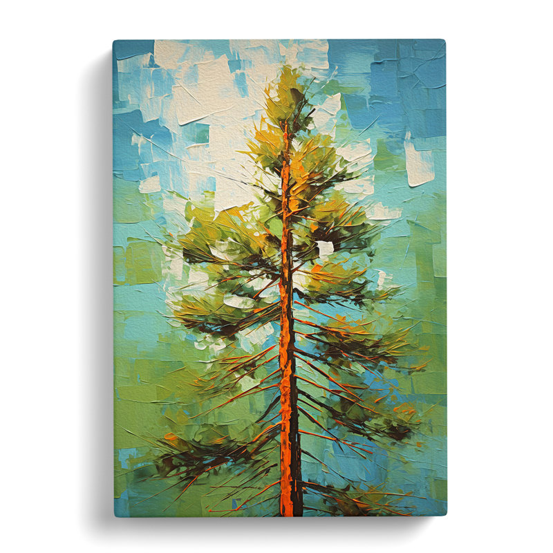 Pine Tree Abstract - Wrapped Canvas, 50cm H x 35cm W x 3cm D