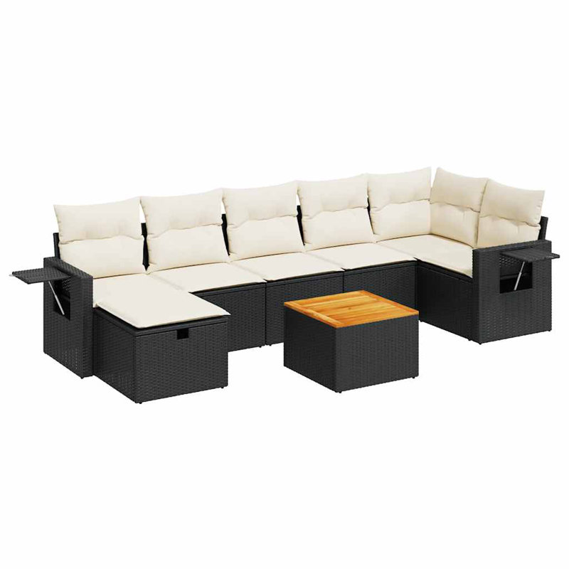 Ensemble de canapé de jardin en rotin PE Vidaxl