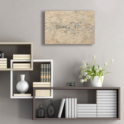 Art mural en verre acrylique épique «Threadbare Flock 1» par June Erica Vess, 24 po x 16 po