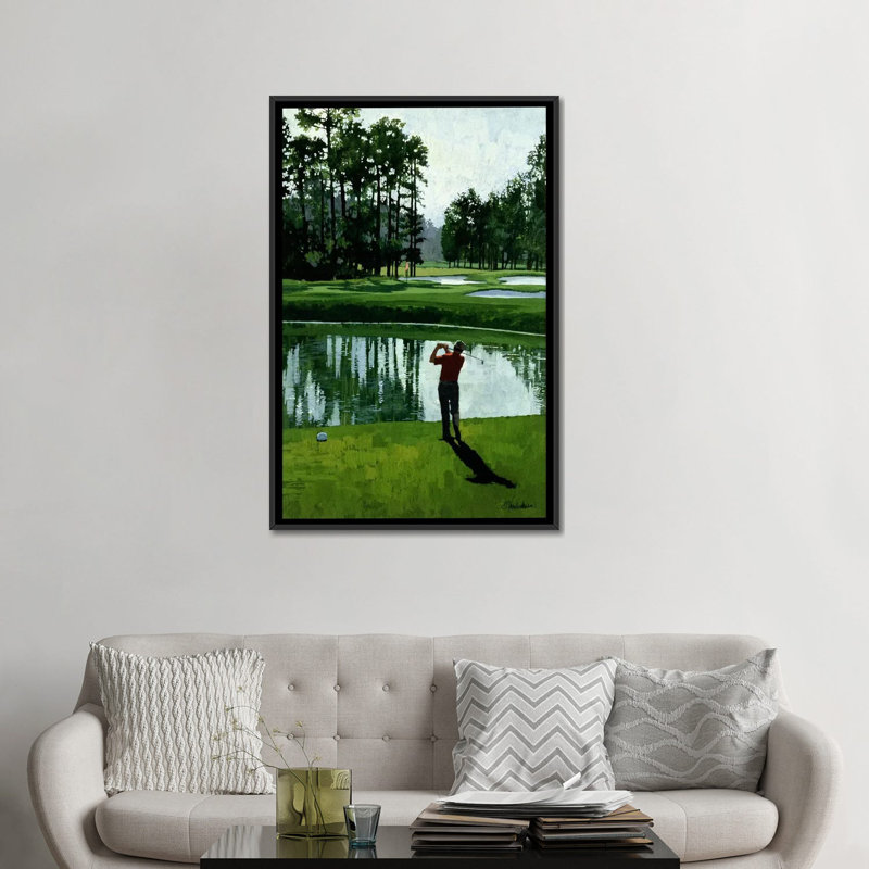 «Golf Course 9» par William Vanderdasson - Estampe numérique sur toile tendue sur toile, H 48 po x l 32 po x P 1,5 po