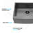 33X21x10"Farmhouse Apron Single Bowl Stainless Steel Kitchen Sink