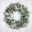 Couronne de Noël artificielle en forme de pin avec ange émeraude floqué - 30 pouces