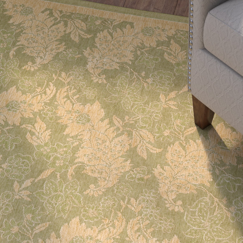 Tapis intérieur / extérieur vert Herefordshire, Rectangle 9 pi x 12 pi 6 po