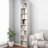 7-Shelf Freestanding Corner Bookcase-1295071361-1295071364