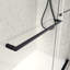 Porte de douche noire matte 6076 pouces - double coulissement, verre trempé de 8 mm, nettoyage facile, réglable, revêtement de protection antidérapant