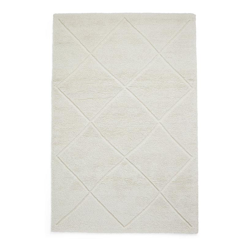 Solid Colour Wool Hand Tufted Area Rug, Rectangle 150 x 230 cm