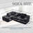 98.42-Inch Modular Sectional Sofa, Modern Modular L-Shaped Sofa With Chaise Longue, Equipped With Small Side Pockets And Free Of Compression During Installation.-1260456827