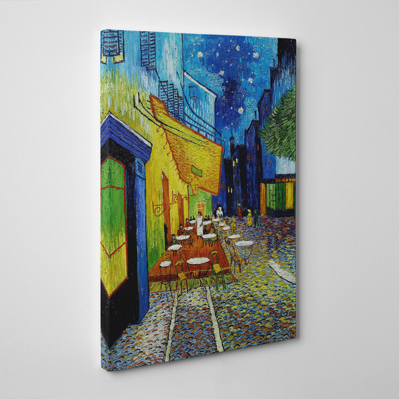Vincent Van Gogh Cafe Terrace at Night - Framed Print, 84.1cm H x 33.1cm W, Unframed Paper