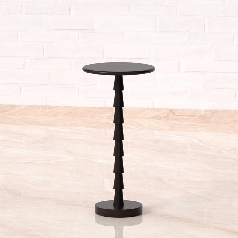 Table d'appoint en bois de manguier massif Sakala, table d'appoint / de bout moderne 24 po