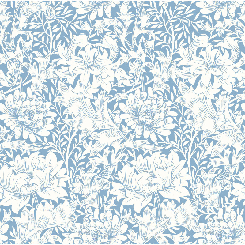 Padstow 10m x 50cm Matte Wallpaper Roll, Wedgewood Blue