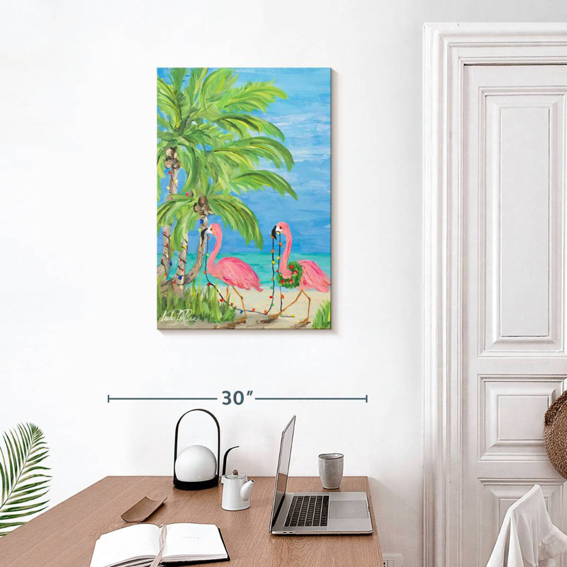 Ketti Flamingo Christmas II, H 30 po x l 20 po