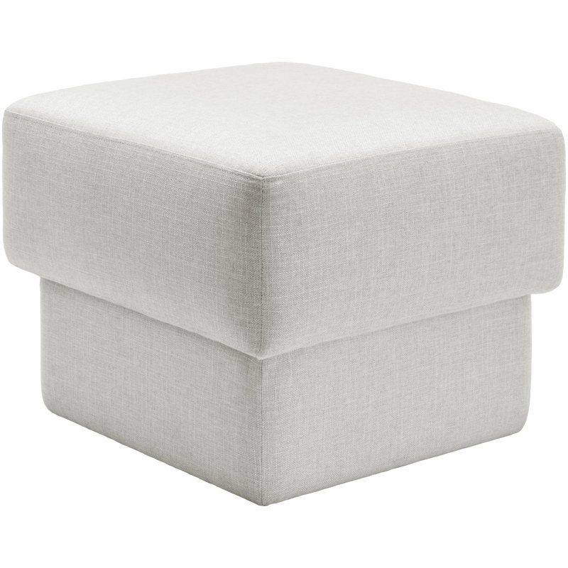 Sayime Ottoman, White Polyester