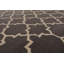 Tapis brun en laine touffeté à la main persan oriental Mulder
