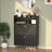 30 Pairs Shoe Storage Cabinet with Flip Doors and Motion Sensor Night Light-548336938