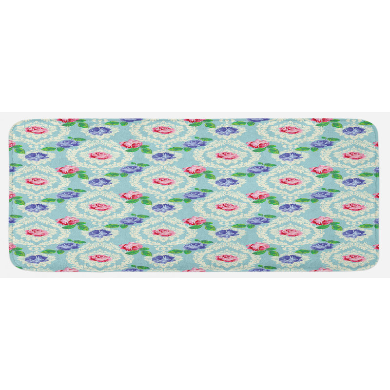 Tapis de cuisine shabby flore