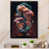 Impression noire sur toile encadrée sélectionné