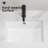 Rectangular Undermount Bathroom Sink  Vessel Sink,Undermount Bathroom Sink Rectangle, White Ceramic Lavatory Vanity Basin With Overflow